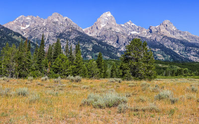 Grand Teton Peak from along the Teton Park Road in Grand Teton National Park