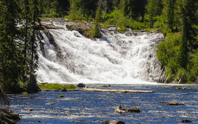 Lewis Falls near the south entrance in Yellowstone National Park
