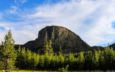 Mount Haynes on the road to the west entrance in Yellowstone National Park