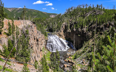 Gibbon Falls along the Caldera Rim in Yellowstone National Park