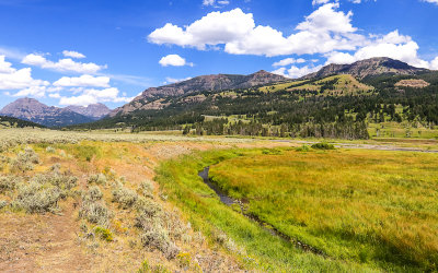Peaks near the northeast entrance in Yellowstone National Park