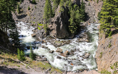 Firehole River along the Firehole Canyon Drive in Yellowstone National Park
