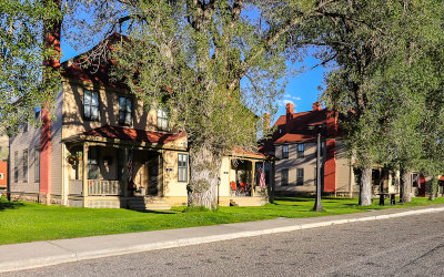 Buildings of Historic Fort Yellowstone at Mammoth Hot Springs in Yellowstone National Park