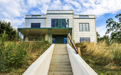 The Armco-Ferro House, frameless steel construction, built for the 1933 Chicago World’s Fair in Indiana Dunes National Park
