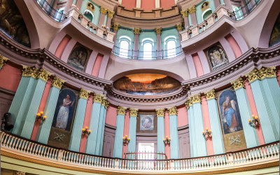 Ornate dome of the Old Courthouse in Gateway Arch National Park