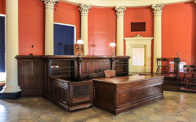 The East Courtroom in the Old Courthouse in Gateway Arch National Park