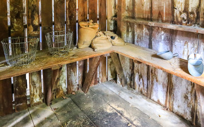 Feed area in the Chicken House in Ulysses S. Grant National Historic Site