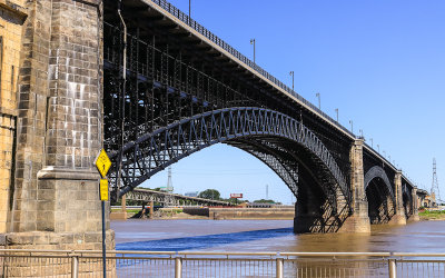 Eads Bridge across the Mississippi River from St. Louis