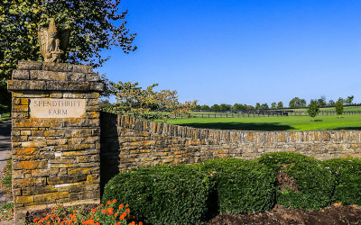 Entrance to the 1,100 acre Spendthrift Farm 