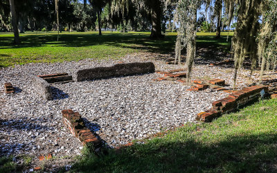 Footprint of the Hawkins-Dawson Houses in Fort Frederica National Monument