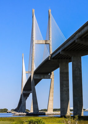 Sidney Lanier Bridge over the Brunswick River along Coastal Georgia