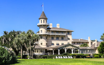 Main building at the Jekyll Island Club on St. Simon Island along Coastal Georgia