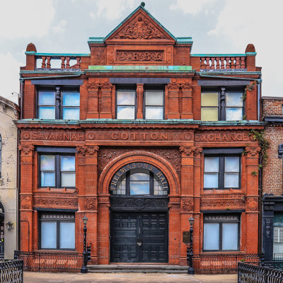 Savannah Cotton Exchange in the Historic Savannah district along Coastal Georgia