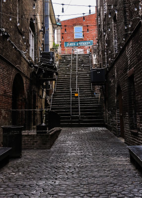 Alleyway in the Historic Savannah district along Coastal Georgia