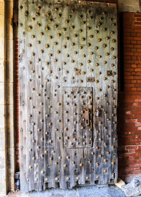 One of the doors at the entrance to the fort in Fort Pulaski National Monument
