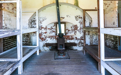 Enlisted soldiers bunk area in Fort Pulaski National Monument