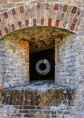 Cannon in one of the many ports at Fort Pickens in Gulf Islands National Seashore