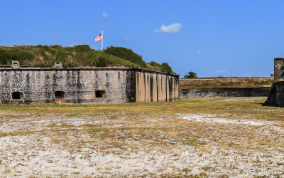 View of Bastion E from the Dry Ditch at Fort Pickens in Gulf Islands National Seashore