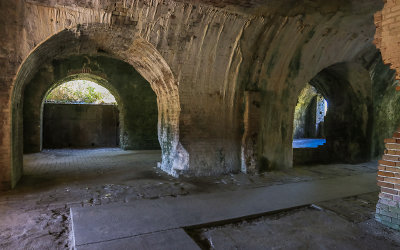 Area in Bastion A at Fort Pickens in Gulf Islands National Seashore