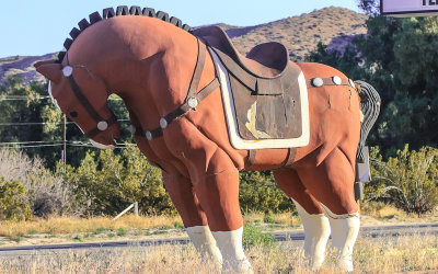 Large horse rendering in Morongo Valley California