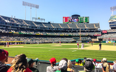 As verses the Anaheim Angels from the Oakland-Alameda County Coliseum