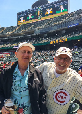 With Cholla High School friend Russ at the Oakland-Alameda County Coliseum