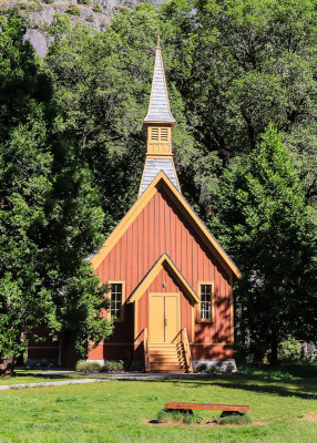 Yosemite Valley Chapel Historic Landmark built in 1879