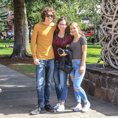 Sister Vicky with nephew Branden and niece Alyssa in Jackson Hole Wyoming