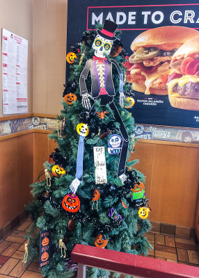 Halloween Tree, on September 1st, in a Wendys on I-64 in Indiana