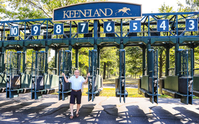 Coming out of Gate 7 at the Historic Keeneland Race Course 