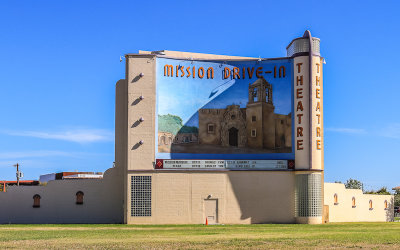 The old Mission Drive-In Theatre on Roosevelt Avenue in San Antonio Texas