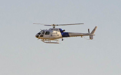A US Customs and Border Protection helicopter over the Arizona Border Zone