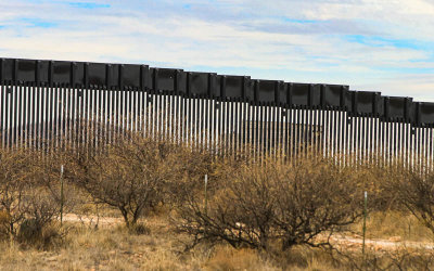 Mexico through the border wall from the Arizona Border Zone
