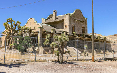 The railroad depot and later a casino in the Rhyolite Historic Townsite