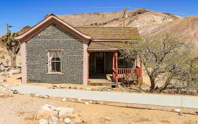 Three room Tom Kelly bottle house in the Rhyolite Historic Townsite