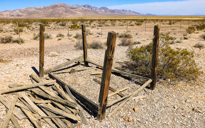 Unmarked gravesite in the Rhyolite Historic Townsite