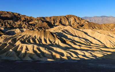Early morning light on the hills around Zabriskie Point in Death Valley National Park