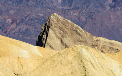 Zabriskie Point peeking above hills along California 190 in Death Valley National Park