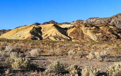 Colorful eroded hills in Death Valley National Park