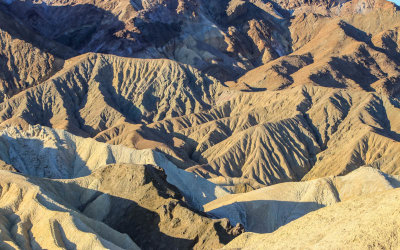 Foothills shaped by water and wind in Death Valley National Park