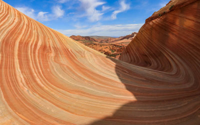 Sweeping sandstone formation near The Wave in Vermilion Cliffs National Monument