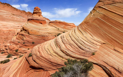 Sandstone formations around The Wave in Vermilion Cliffs National Monument