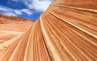 Smooth sweeping sandstone formation near The Wave in Vermilion Cliffs National Monument
