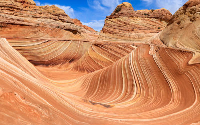 Looking down into The Wave in Vermilion Cliffs National Monument