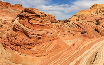 Sandstone formations adjacent to The Wave in Vermilion Cliffs National Monument