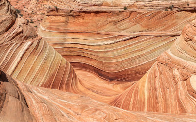 Small canyon bordering The Wave in Vermilion Cliffs National Monument