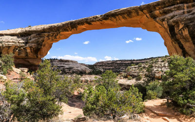 The approach to Owachomo Bridge in Natural Bridges National Monument 