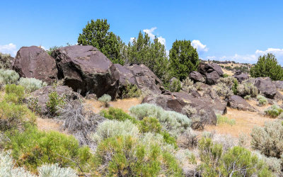 Large boulders in Massacre Rocks State Park