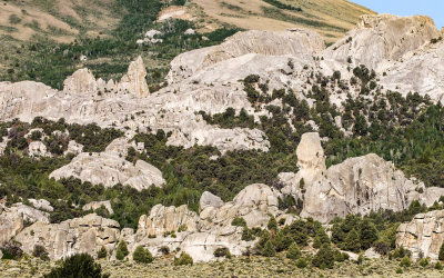 Large granite outcroppings and formations in City of Rocks National Reserve
