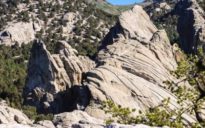 Large granite outcropping in City of Rocks National Reserve